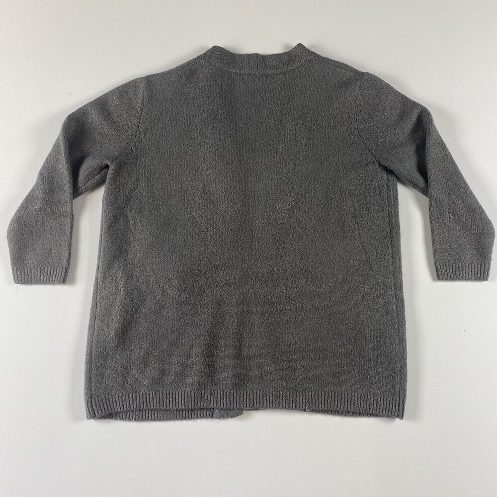 JOHNNY WAS Open Front Metallic Thread Cardigan Gray Size Small Women Sweater - Picture 8 of 8